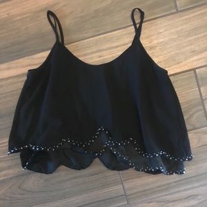 Black Women’s crop tank top